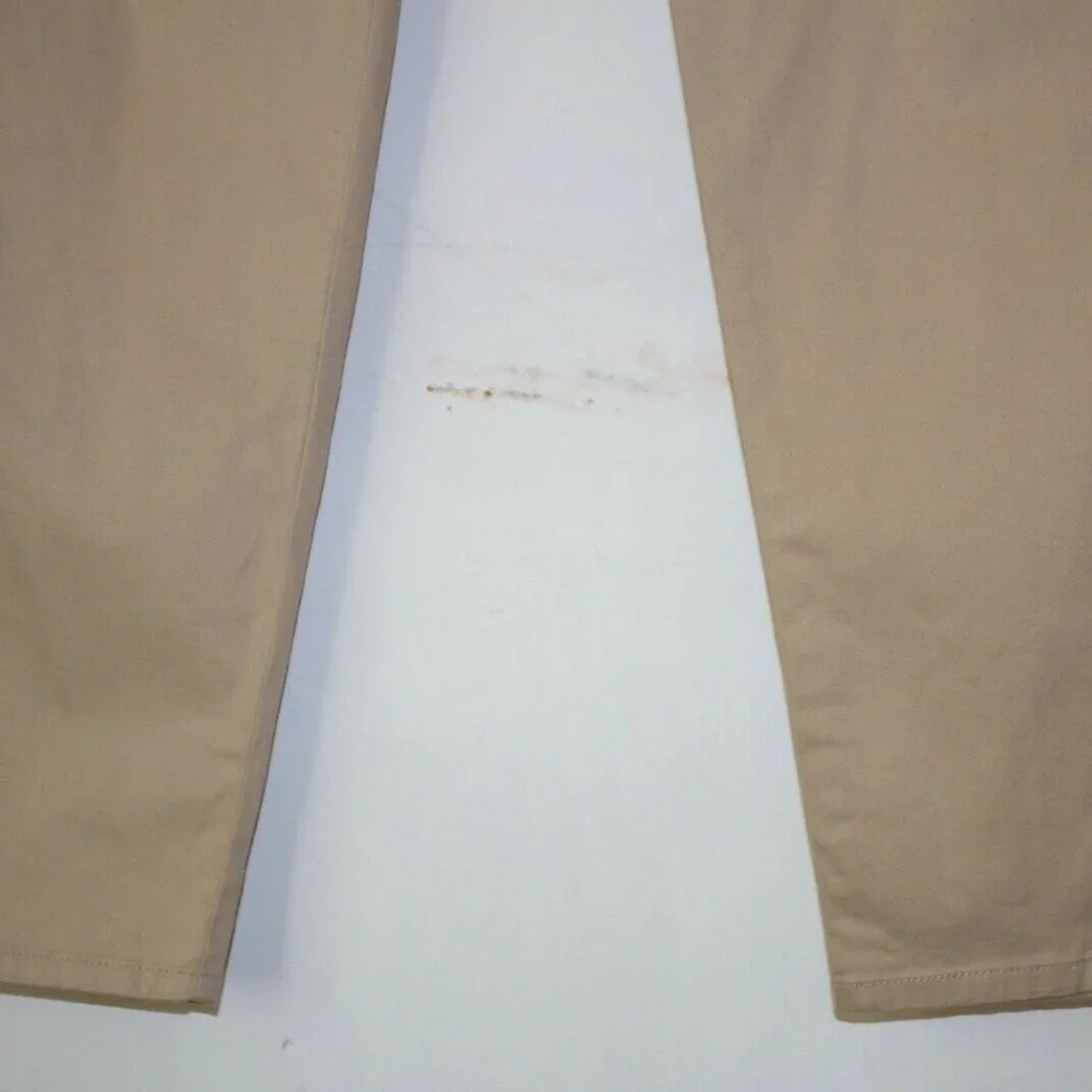 Massimo Dutti Tapered Trouser Pants Size 9.5 Beige Mid Rise Stretch - Picture 6 of 10